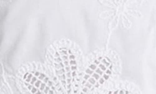 Guess Hazel Floral Embroidered Long Sleeve Tie Front Top