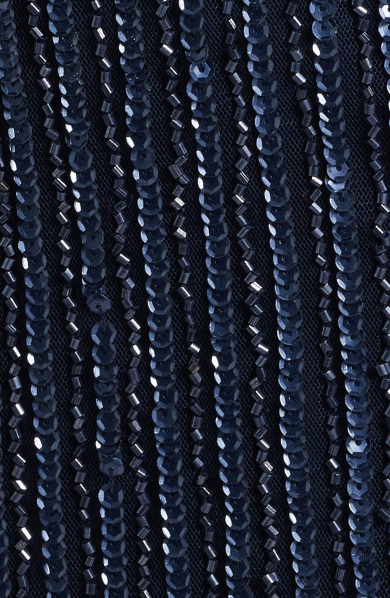 Pisarro Nights Beaded Sleeveless Cocktail Dress, Alternate, color, Navy