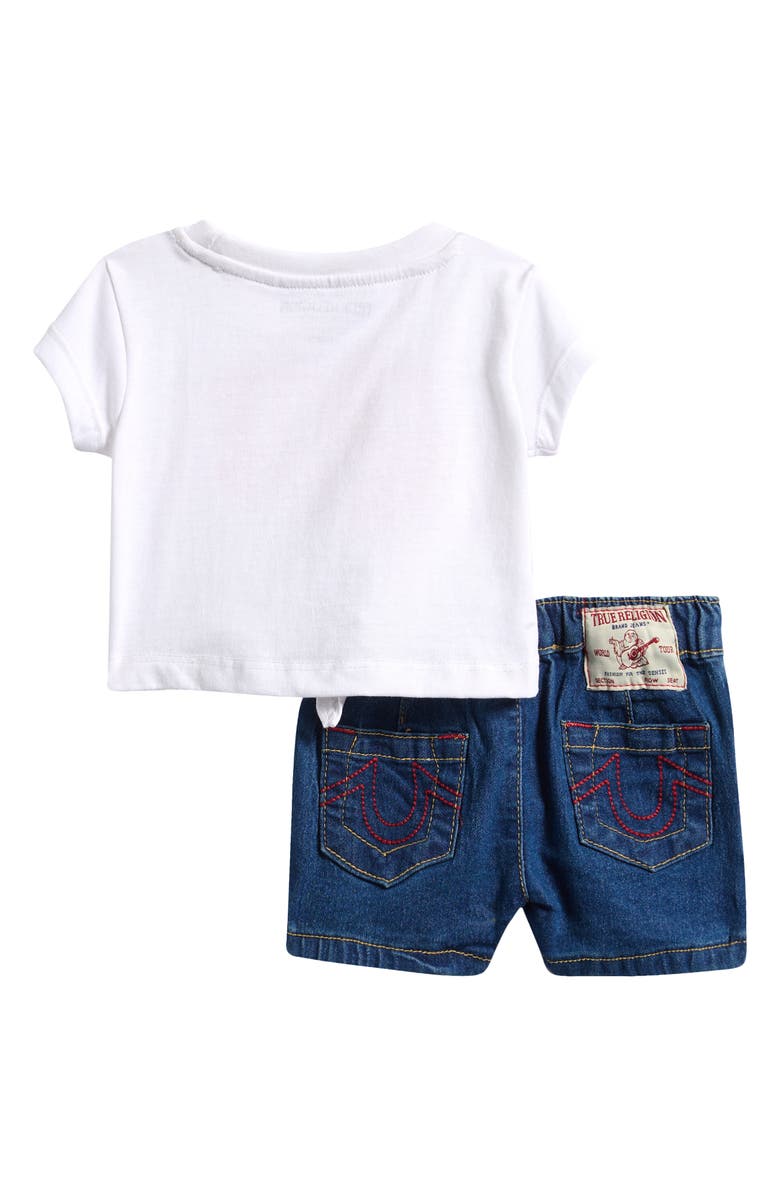 True Religion Graphic T-Shirt & Skort Set, Alternate, color, White Multi