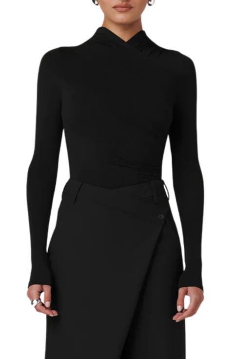 Amrita Ruched Long Sleeve Bodysuit