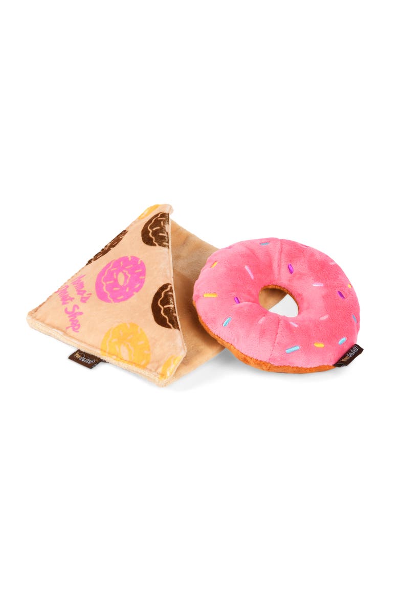 Pup Cup Cafe Doughboy Donut Plush Dog Toy, Alternate, color, Multicolored