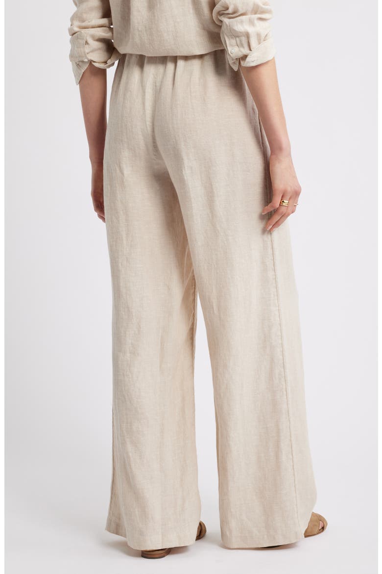Easy Wide Leg Linen Pants, Alternate, color, FLAX