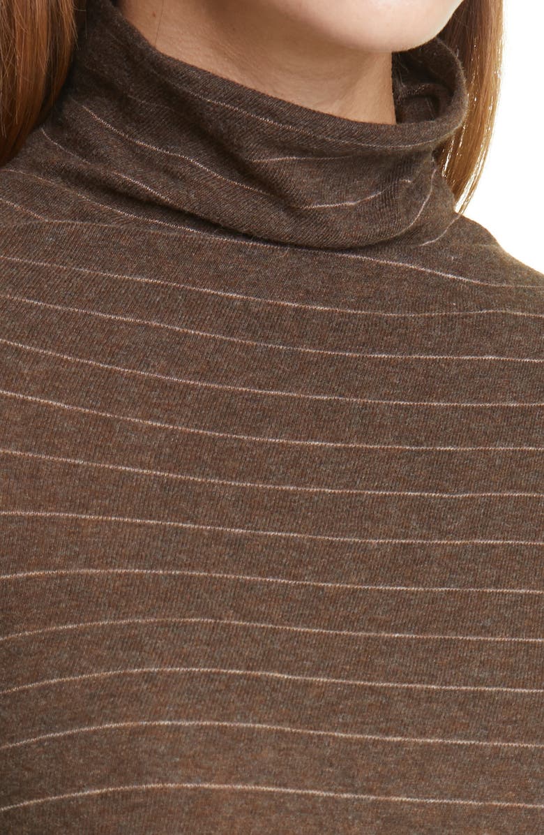 Vince Hazy Chalk Stripe Turtleneck Top, Alternate, color, 
