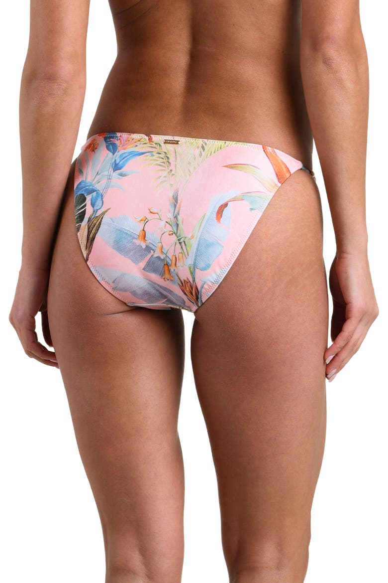 Colorful Palm Violet Beaded Bikini Bottoms, Alternate, color, PINK MULTI