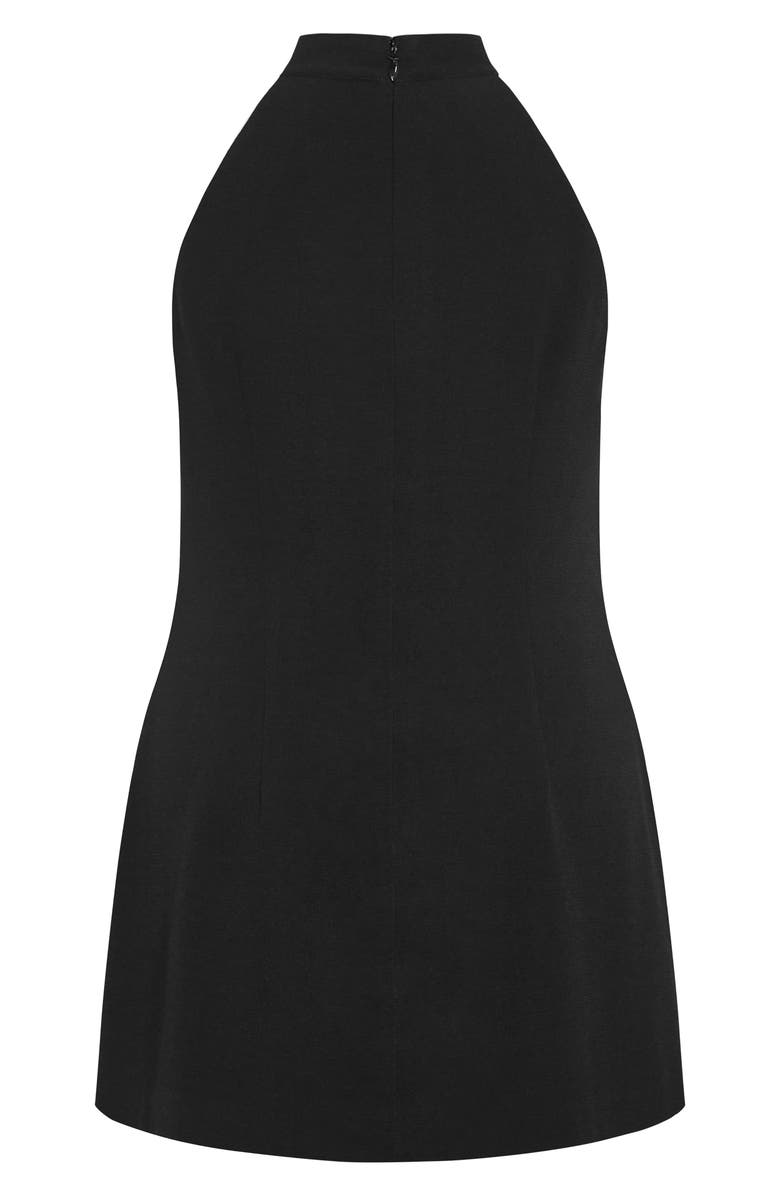City Chic Karter Bow Sheath Dress, Alternate, color, Black