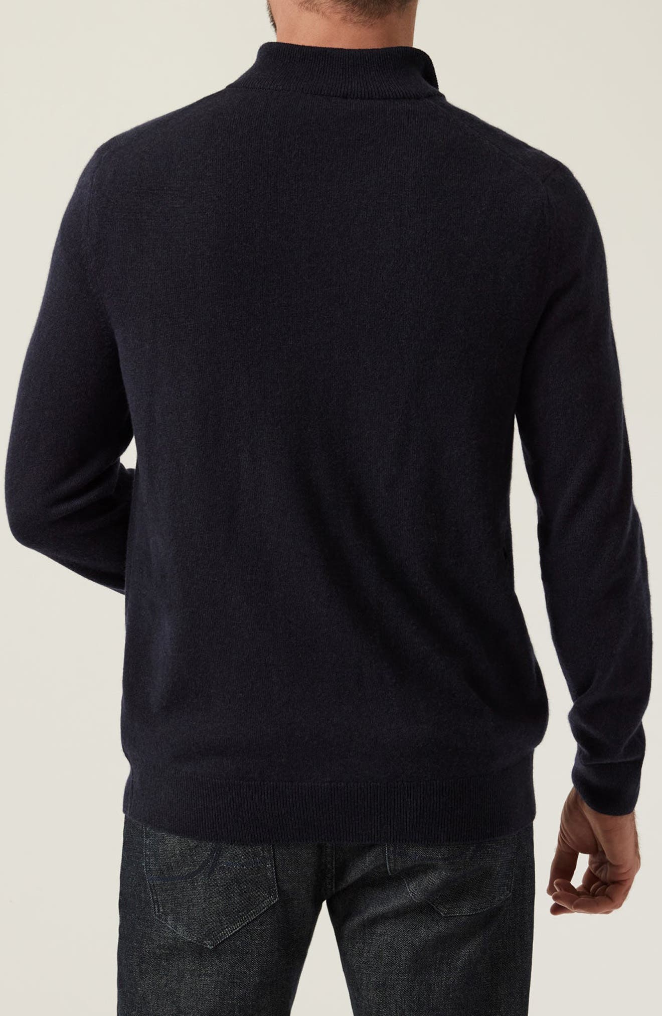 Cashmere, Silk & Wool Quarter Zip Sweater - image 2