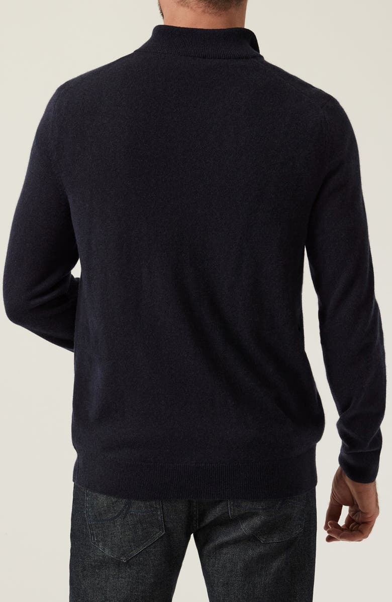 34 Heritage Cashmere, Silk & Wool Quarter Zip Sweater, Alternate, color, Dark Navy