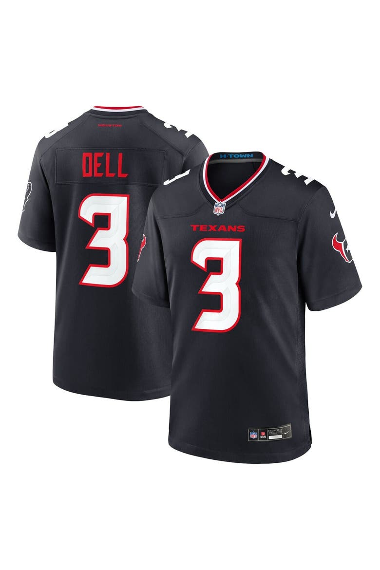 Men's Nike Tank Dell Navy Houston Texans Game Jersey, Alternate, color, Navy