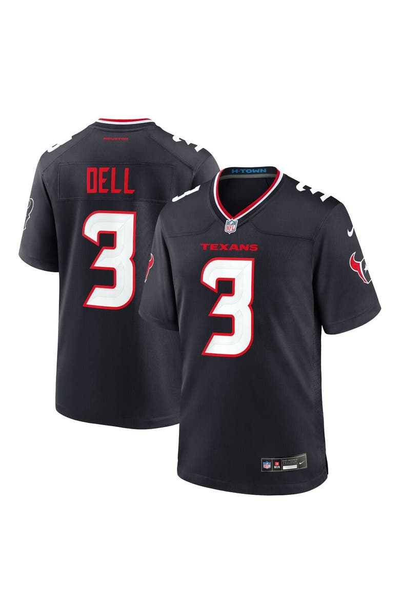 Nike Men's Nike Tank Dell Navy Houston Texans Game Jersey, Alternate, color, Navy