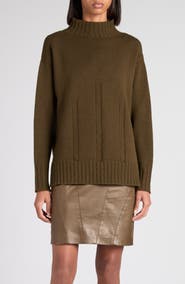 TOM FORD Chunky Wool & Cotton Mock Neck Sweater