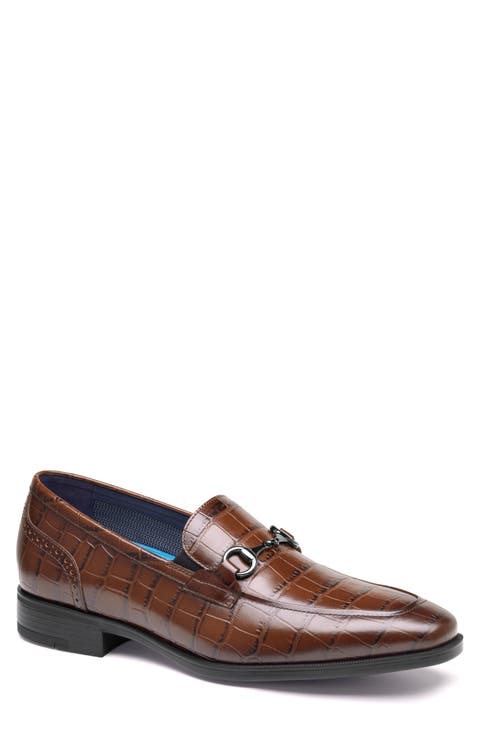 Gibbons Croc Embossed Bit Loafer