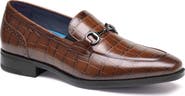 Johnston & Murphy Gibbons Croc Embossed Bit Loafer