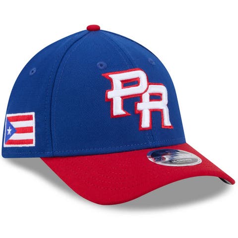 Men's New Era  Blue/Red Puerto Rico Baseball 2026 World Baseball Classic M-Crown 39THIRTY Flex Hat