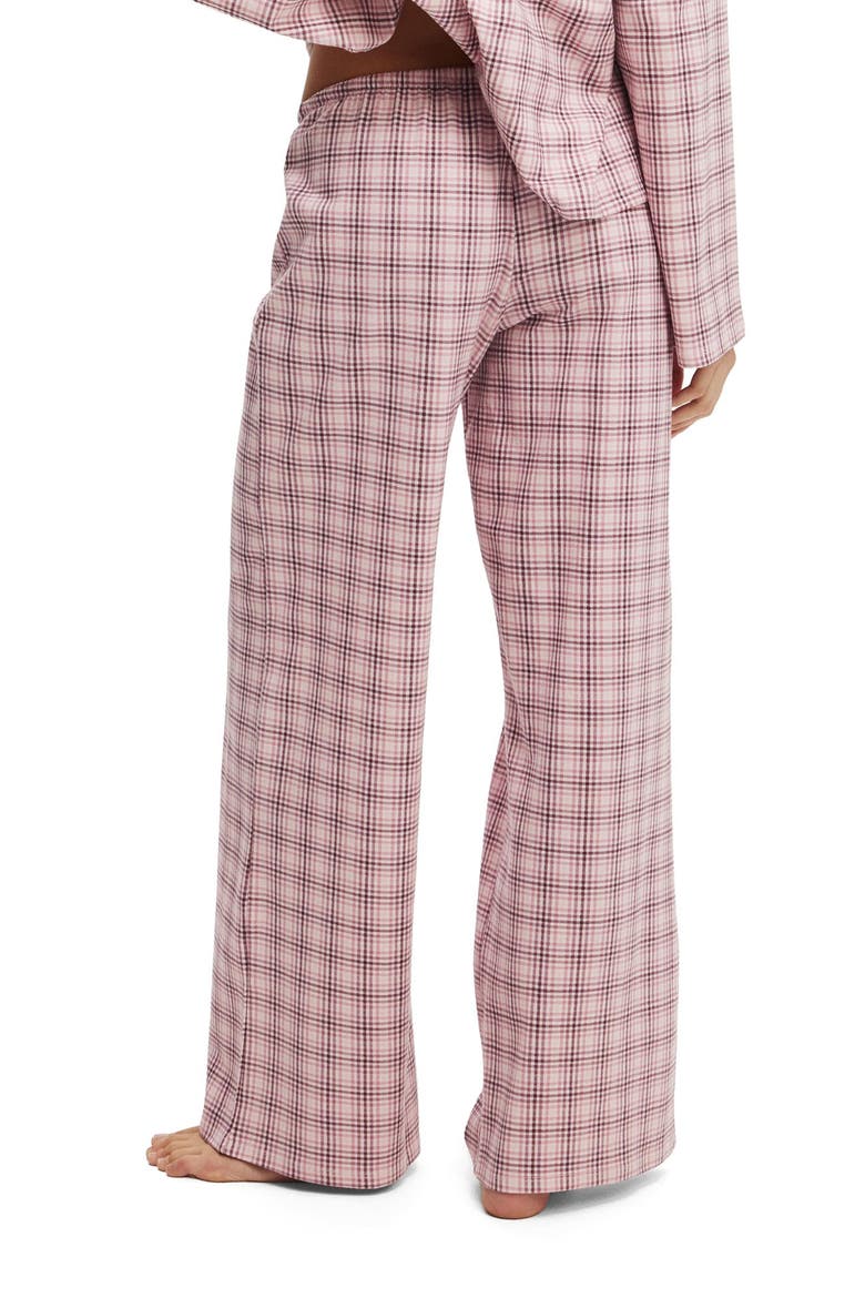 Women's Dreamy Soft Wide Leg Pant, Alternate, color, Isla Micro Check Pink Kiss