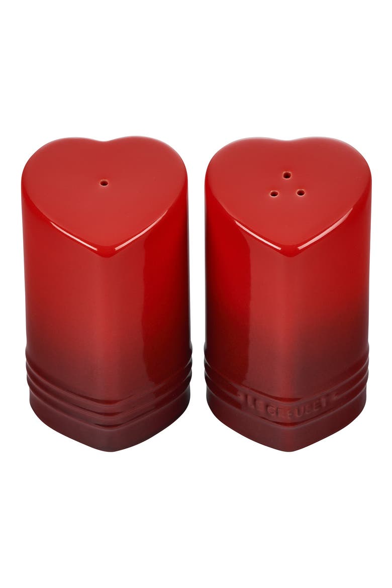 Heart Salt & Pepper Shaker Set, Main, color, CERISE