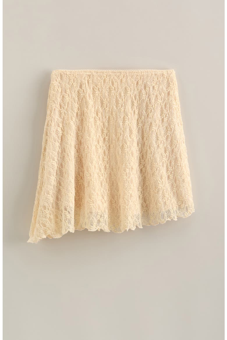 Kids' Asymmetric Lace Skirt, Alternate, color, BEIGE ANGORA