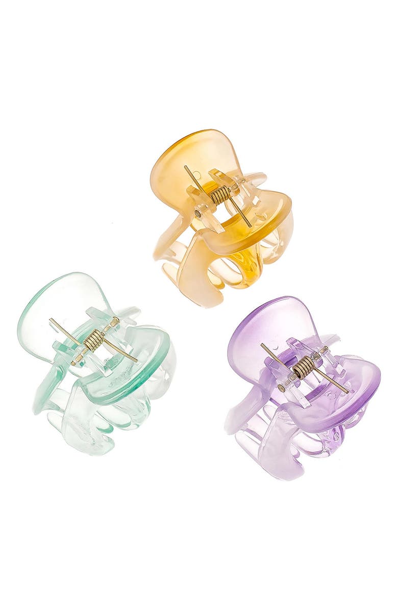 Ettika 3-Pack Assorted Oval Claw Clips, Alternate, color,