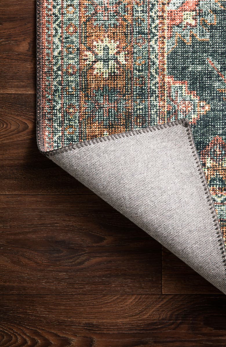 LOLOI II Skye Collection Rug - Sea/Rust - 7'-6" x 9'-6", Alternate, color, Sea / Rust