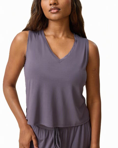 Aria Cropped V-Neck Tank