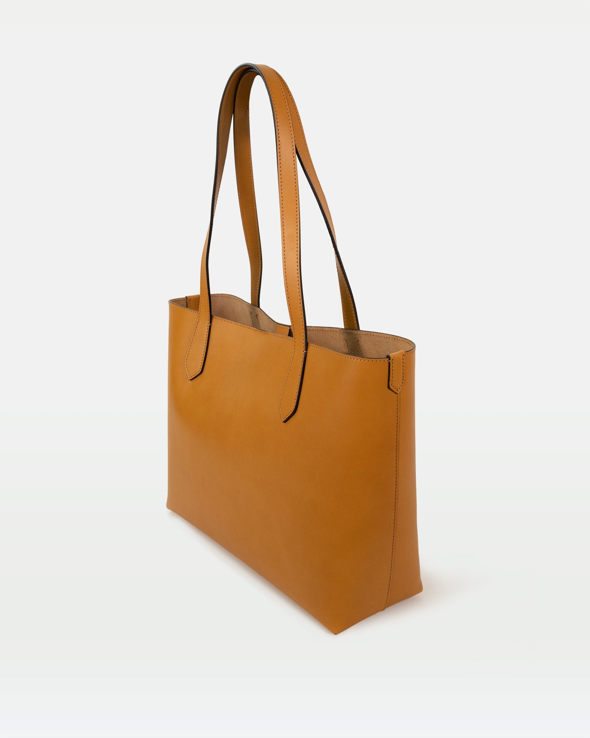 Elba Structured Tote In Vegetable-Tanned Leather, Alternate, color, Dark Tan