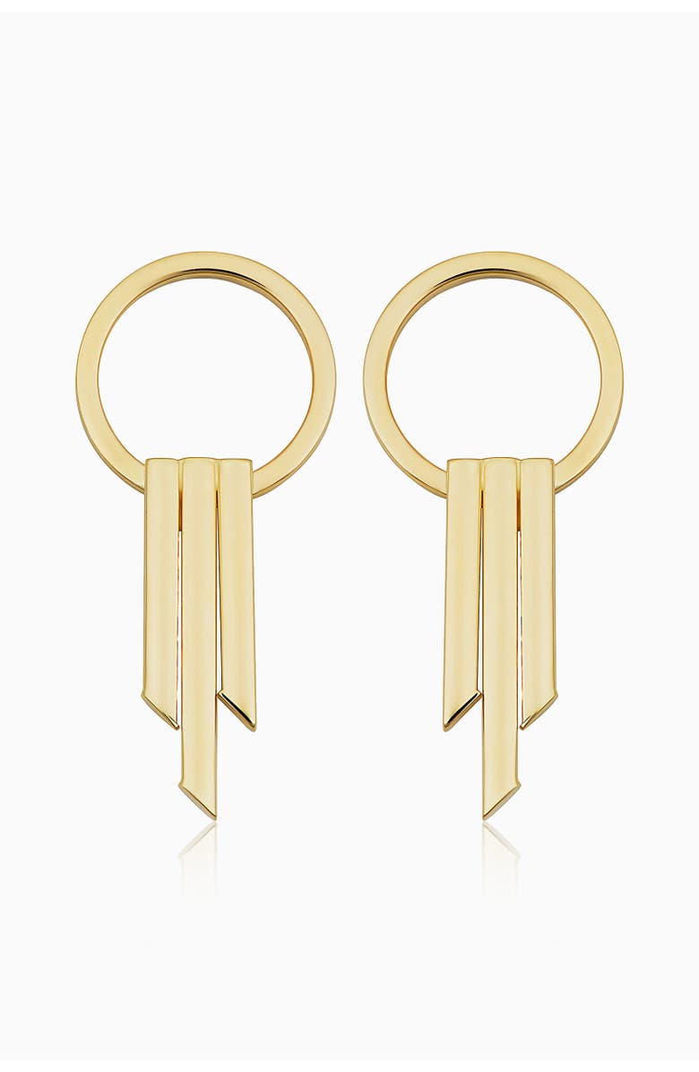 Oradina 14K Yellow Gold Own It Drop Earrings, Main, color, Yellow Gold