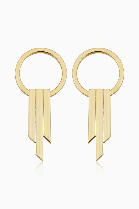 14K Yellow Gold Own It Drop Earrings