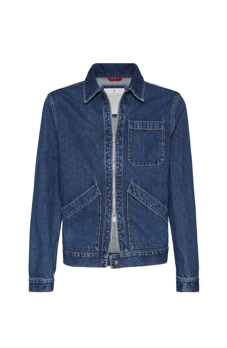 Brunello Cucinelli Denim jacket, Main, color, Medium Denim