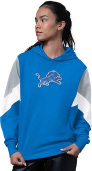 STARTER Women's Starter Blue Detroit Lions Scrimmage Hoodie
