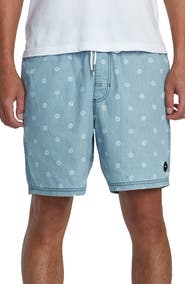 RVCA Escape Cotton Chambray Drawstring Shorts