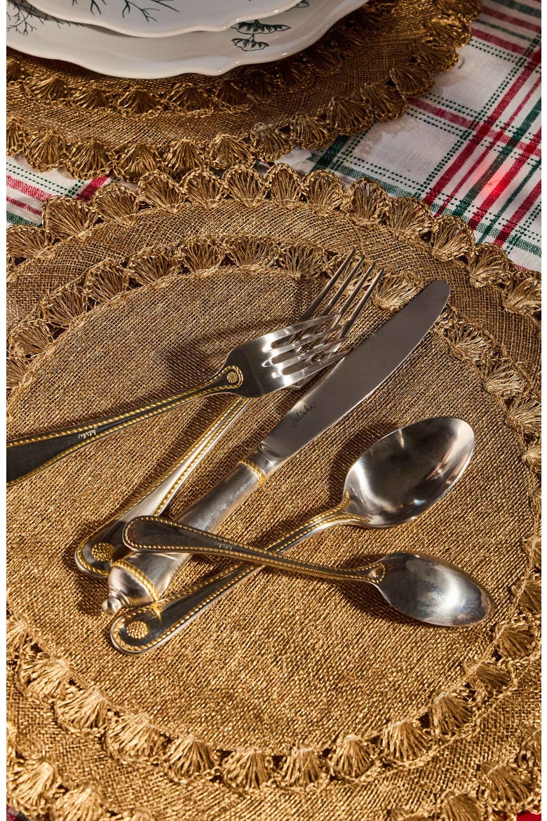 'Berry and Thread' 24k Gold Accent 5-Piece Place Setting, Alternate, color, BRIGHT SATIN/ GOLD ACCENT