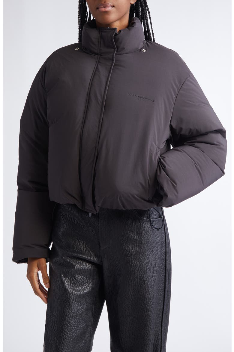 ダウンジャケット/コート FAX COPY EXPRESS Cropped Roll-neck Puffer