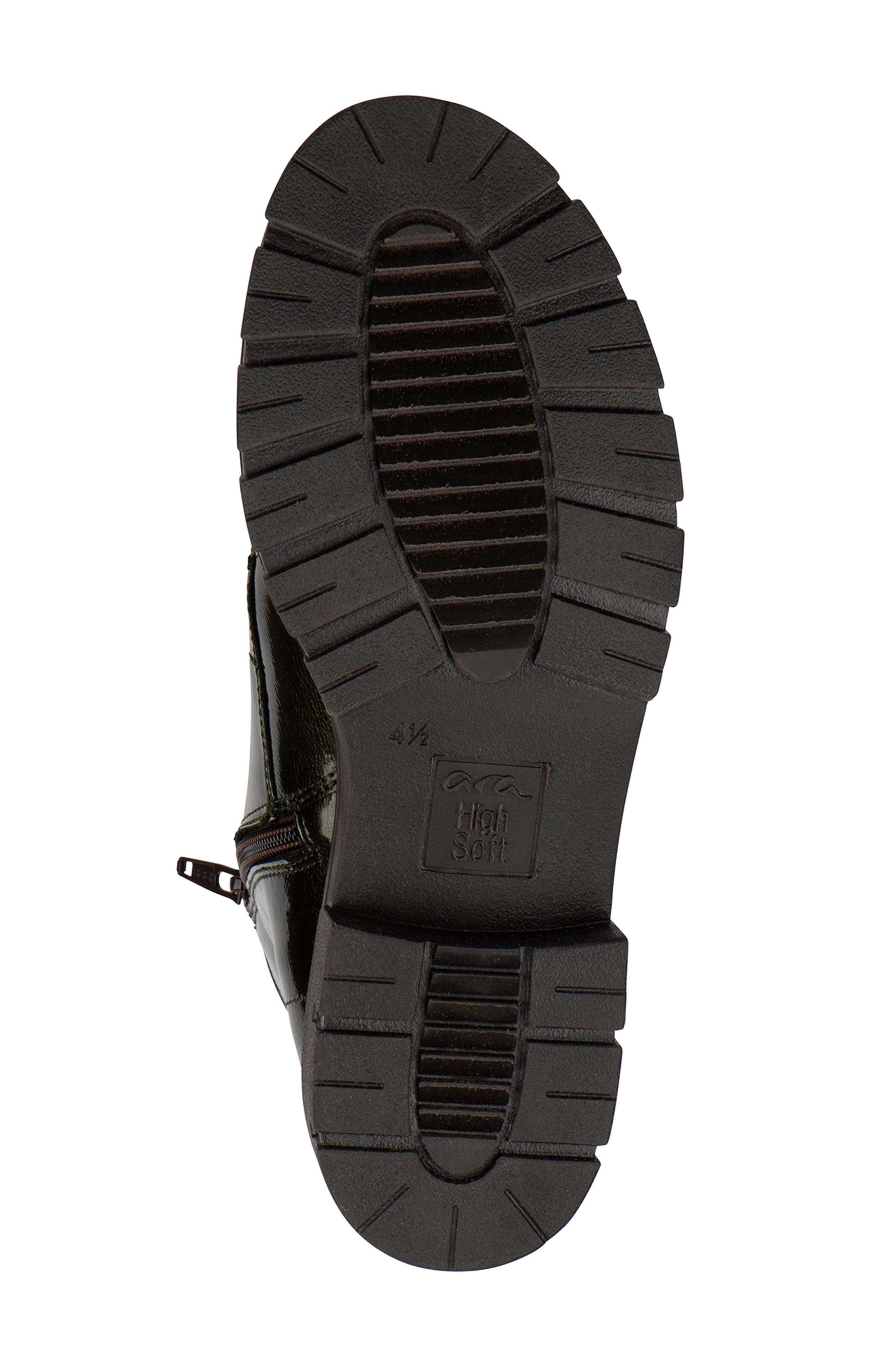 ara Deon Zip Combat Boot, Alternate, color, Black