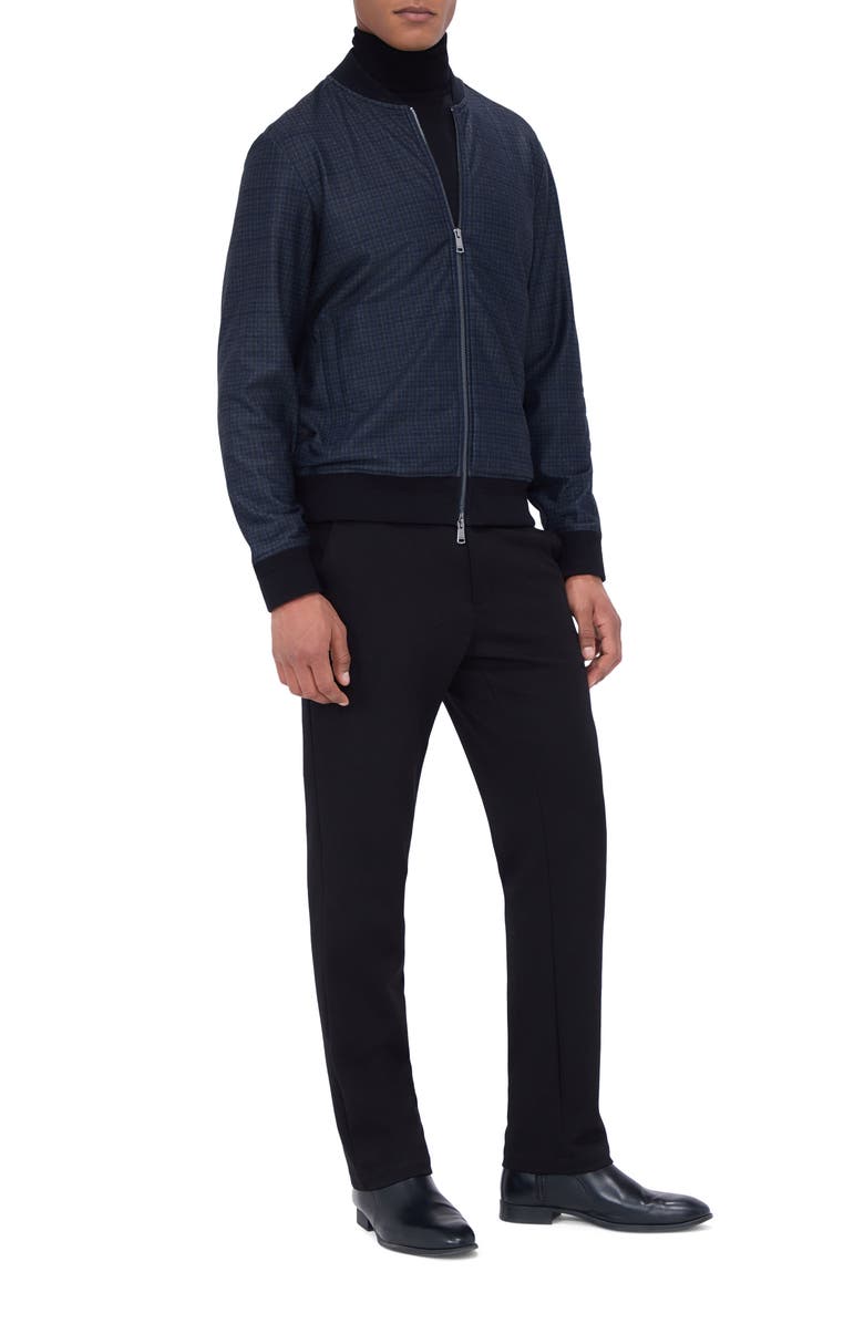 Bugatchi Plaid Bomber Jacket, Alternate, color, 