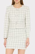 Milly Mika Plaid Crop Jacket