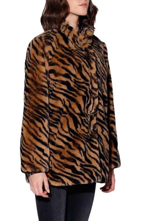 Walter Baker Priscilla Faux Fur Coat In Multi