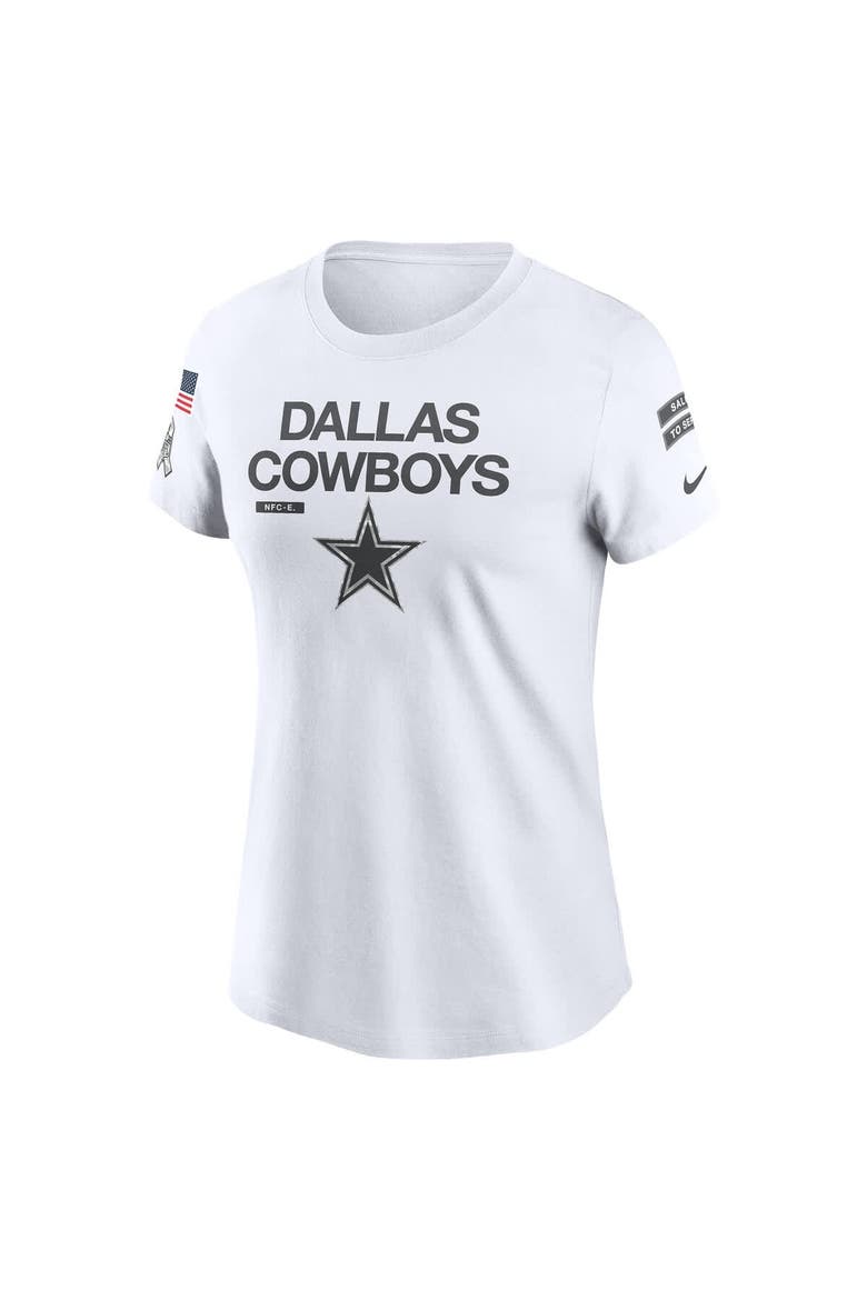 Women's Nike White Dallas Cowboys 2024 Salute To Service Legend Performance T-Shirt, Alternate, color, White