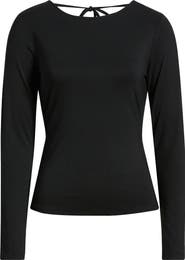 Open Edit Cowl Back Long Sleeve Shirt