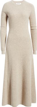 Nordstrom Long Sleeve Wool & Cashmere Rib Maxi Dress