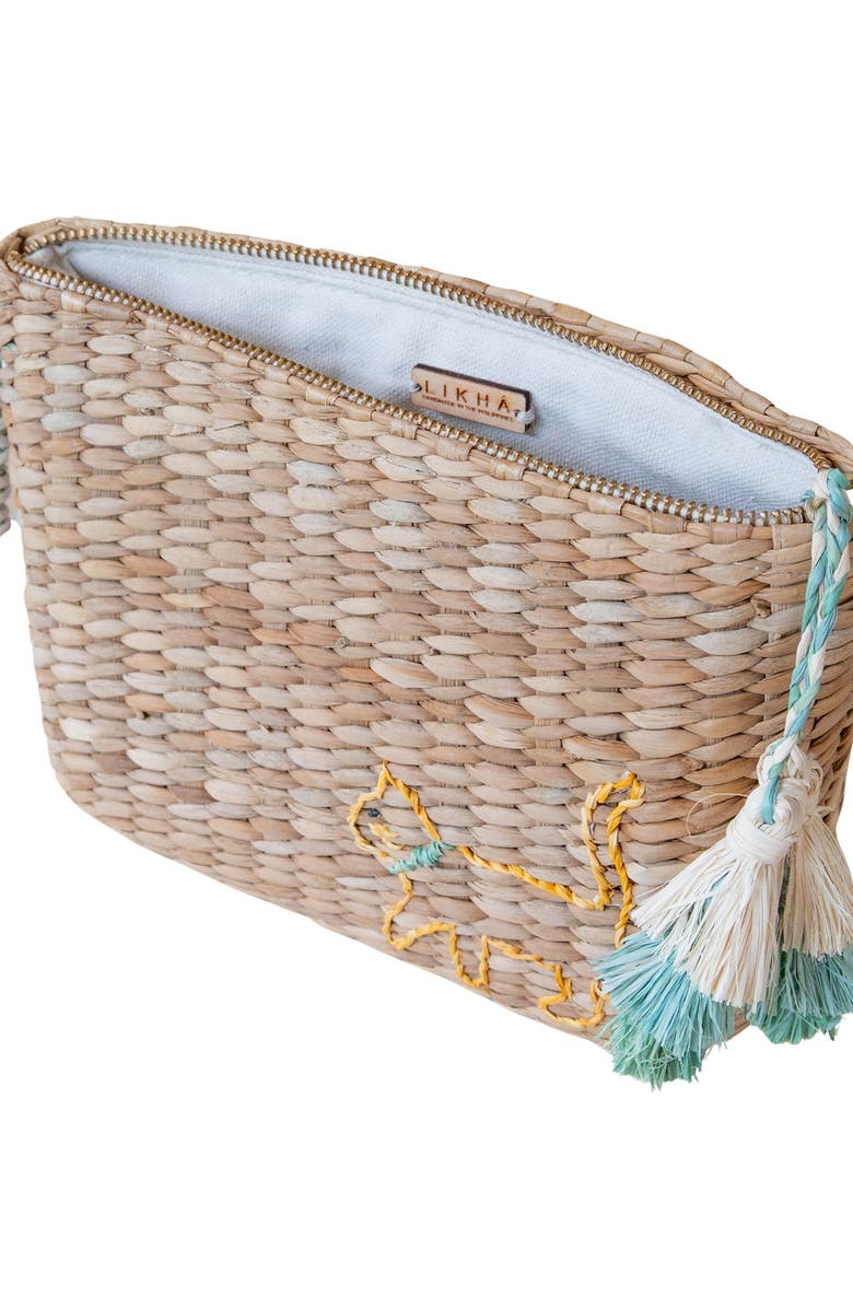 LIKHA Cat Embroidered Wristlet, Alternate, color,