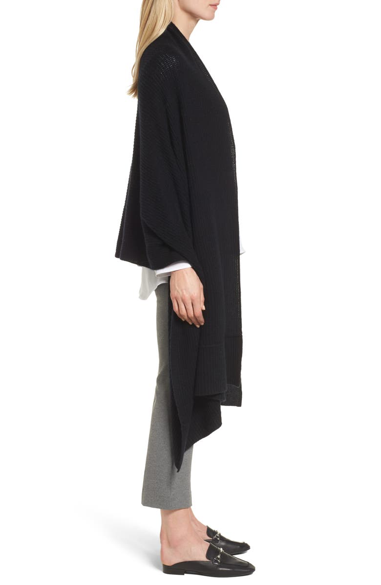 Halogen<sup>®</sup> Cardigan Stitch Cashmere Wrap, Alternate, color,