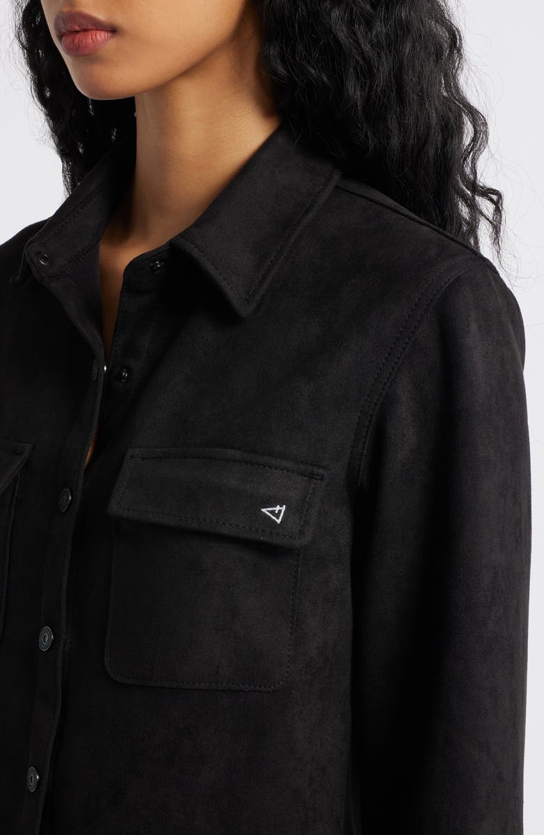 HIDDEN JEANS Shrunken Snap-Up Shirt, Alternate, color, Black