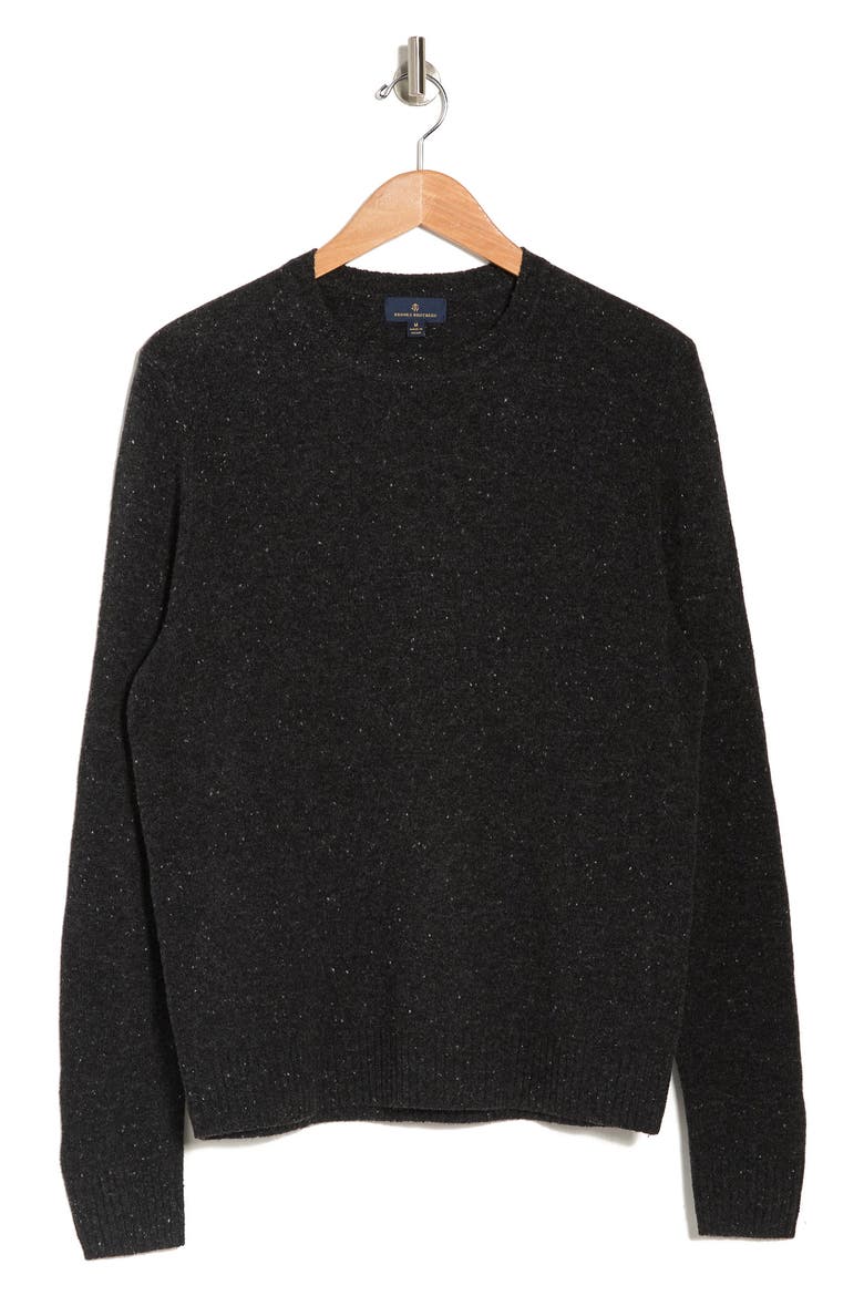 Donegal Crew Neck Sweater, Alternate, color, DARK GREY