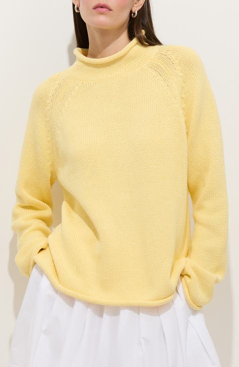 Eastport Roll Trim Long Sleeve Sweater