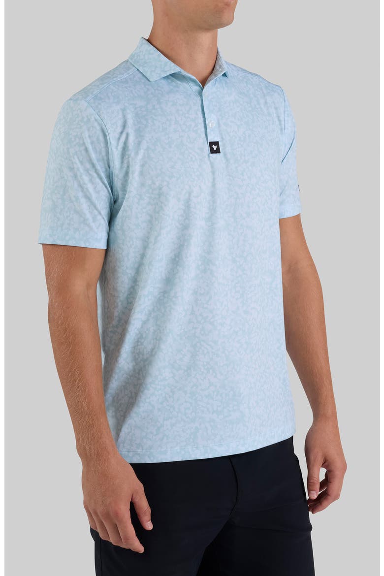 Core Abstract Print Performance Polo, Alternate, color, BABY BLUE