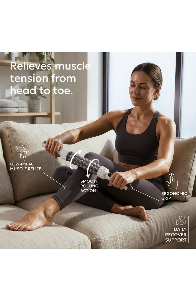 MIKO Swift Rolling Percussive Massager with 5 Speeds, Alternate, color, White