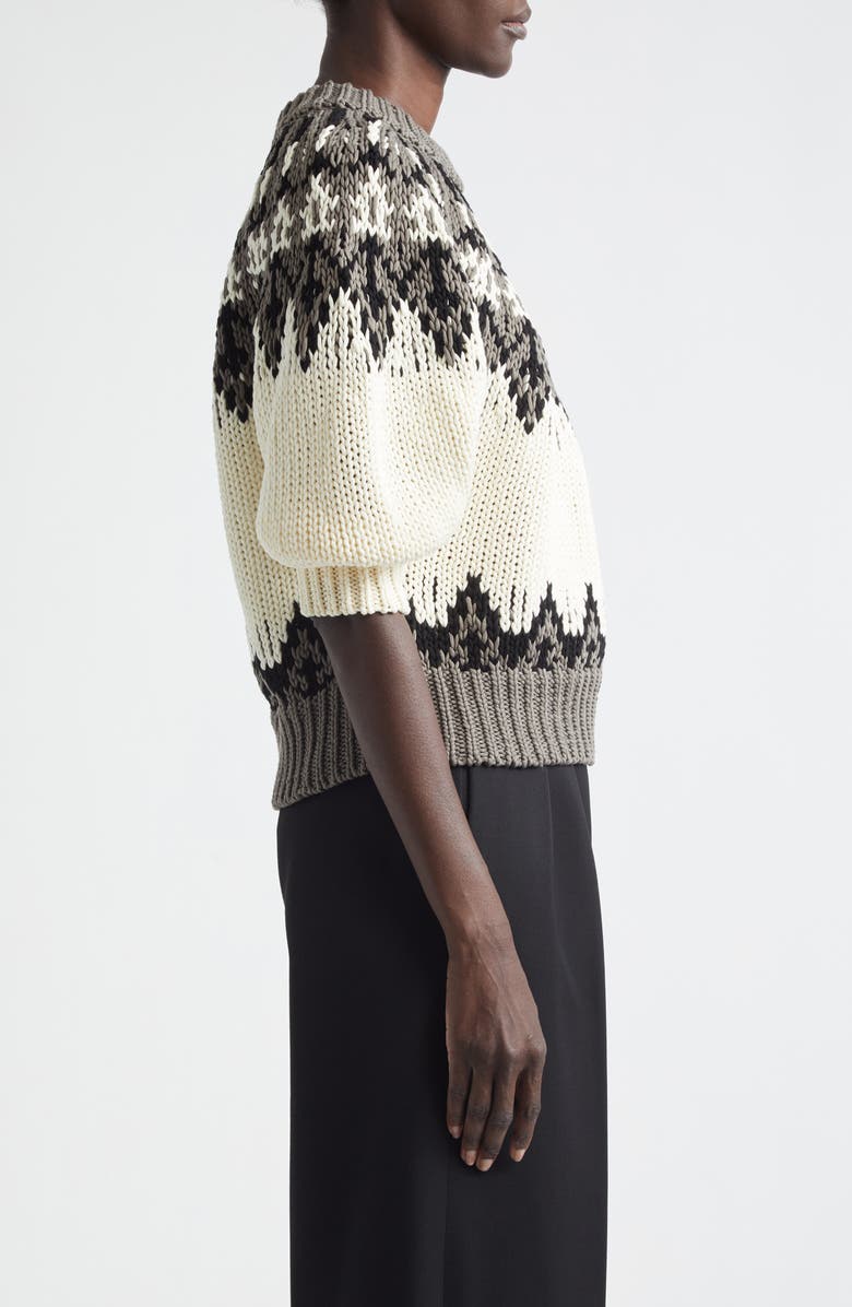 Altuzarra Marty Fair Isle Sweater, Alternate, color, Toffee