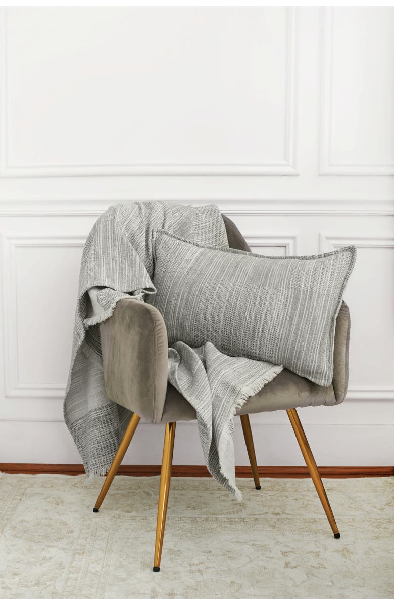 ELISABETH YORK Beacon Ash Accent Throw Pillow Decor, Main, color, Gray