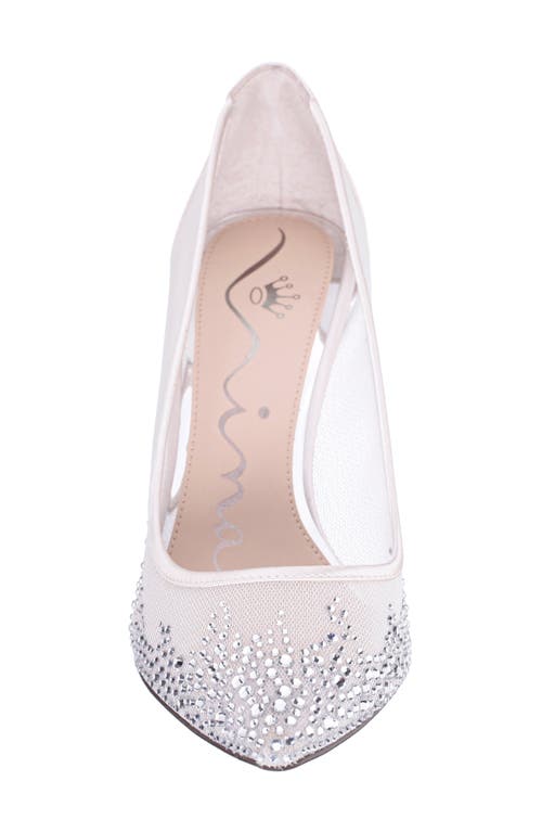 Nina Nalia Pointed Toe Pump In Ivory
