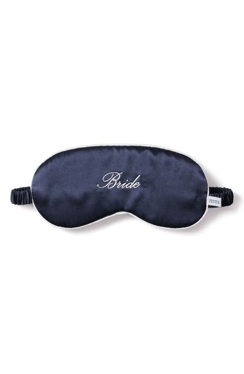 Bride Embroidered Silk Sleep Mask