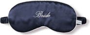 Petite Plume Bride Embroidered Silk Sleep Mask